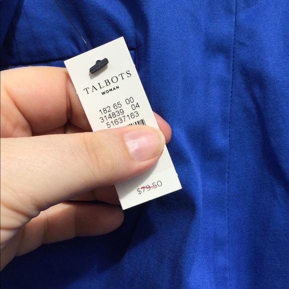 NWT Talbots "The Perfect Crop" Royal Blue Pant - Picture 5 of 7